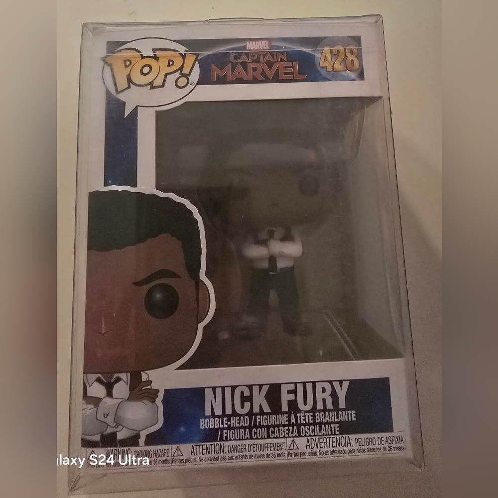 Funko Pop! Marvel Nick Fury Action Figure - Black, White, Blue 428